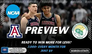 Arizona Wildcats vs Norfolk State Spartans preview graphic featuring NCAA basketball matchup promotion for November 29 2025.