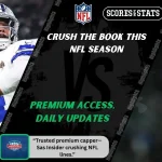 Promotional NFL graphic featuring the Dallas Cowboys and Philadelphia Eagles with premium picks and predictions for the 2025 season.