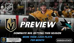 Vegas Golden Knights vs San Jose Sharks preview graphic featuring NHL matchup promotion for November 29 2025.
