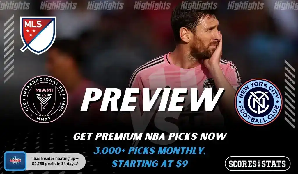 Inter Miami vs New York City FC preview graphic featuring MLS matchup promotion for November 29 2025.