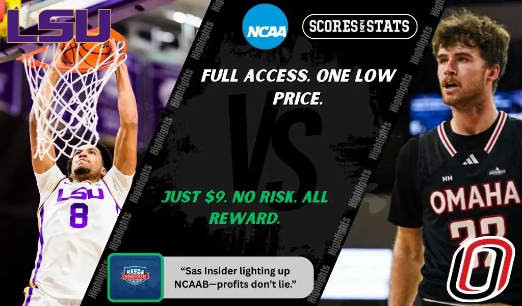 College basketball promo graphic featuring Texas A&M Aggies and Manhattan Jaspers players with team logos and Scores and Stats branding, promoting betting picks and predictions for their November 21, 2025 matchup.