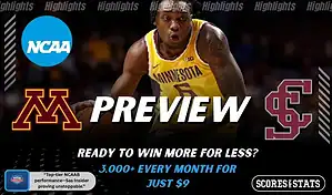 Minnesota Golden Gophers vs Santa Clara Broncos preview graphic for November 28, 2025 basketball picks and predictions.