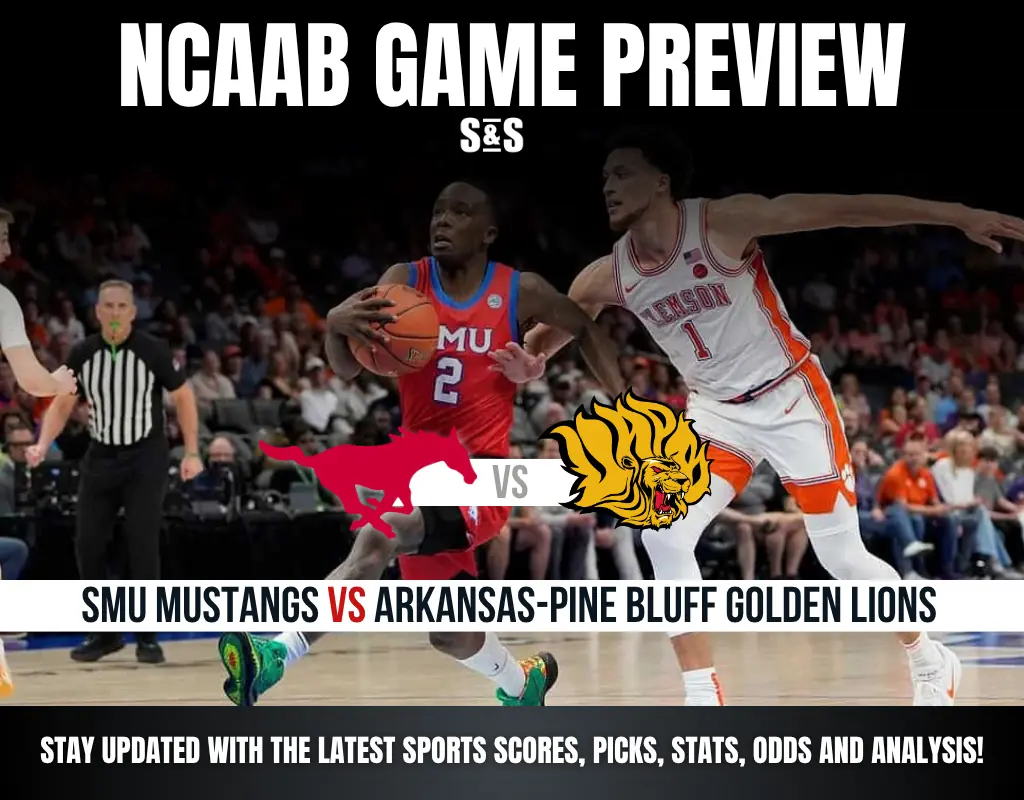 NCAAB GAME PREVIEW Smu Mustangs vs Arkansas pine Bluff Golden Lions