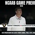 Home 45 NCAAB GAME PREVIEW Vanderbilt Commodores vs Eastern Kentucky Colonels