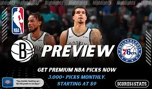 Brooklyn Nets vs Philadelphia 76ers matchup preview for November 28, 2025 featuring team logos and players on the court.