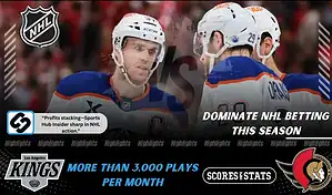Edmonton Oilers and Dallas Stars players featured in a matchup graphic promoting NHL picks and predictions for November 25, 2025, with ScoresAndStats branding