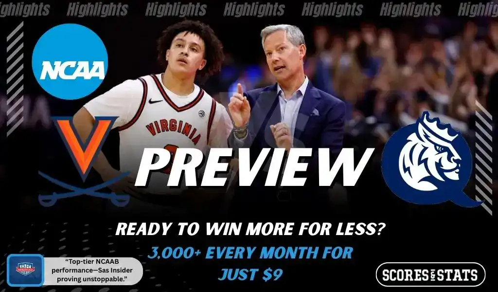 Preview image showing Virginia Cavaliers basketball and Queens University Royals ahead of their November 28, 2025 matchup.