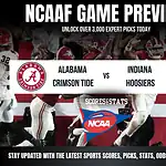 Home 21 Rose Bowl CFP betting preview featuring Alabama Crimson Tide vs Indiana Hoosiers with odds and predictions.