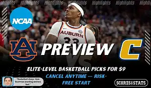 Auburn Tigers vs Chattanooga Mocs college basketball game preview graphic