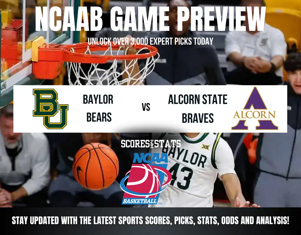 Baylor Bears vs Alcorn State Braves betting preview with odds, predictions, and best bets.