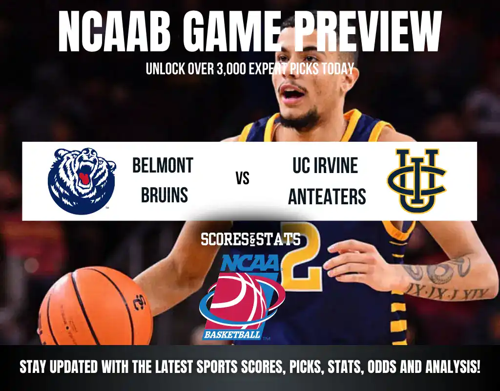 Belmont Bruins vs UC Irvine Anteaters betting preview with odds, predictions, and best bets.