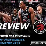 Home 12 Milwaukee Bucks vs Toronto Raptors NBA game preview image showing Raptors players celebrating on the court with team logos displayed