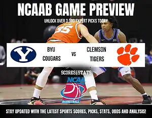 BYU Cougars vs Clemson Tigers NCAA Basketball preview, Jimmy V Classic at Madison Square Garden.