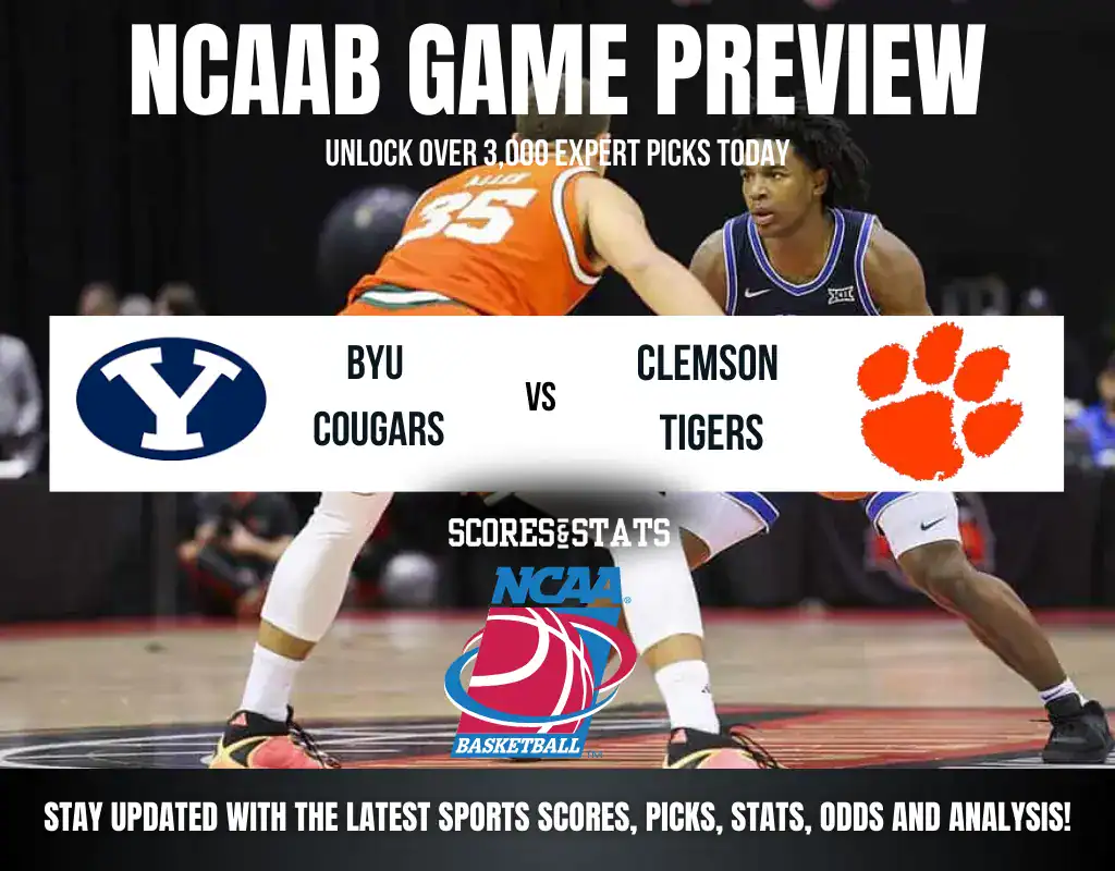 BYU Cougars vs Clemson Tigers NCAA Basketball preview, Jimmy V Classic at Madison Square Garden.