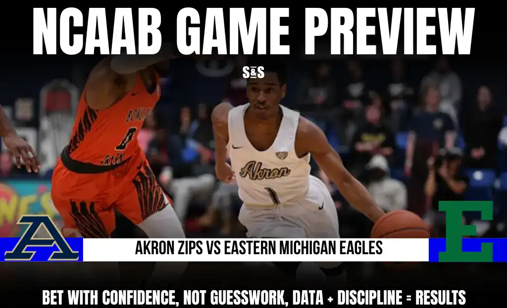 NCAAB 2 GAME PREVIEW Akron Zips vs Eastern Michigan Eagles