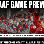 GAME PREVIEW Western Kentucky Hilltoppers vs Southern Miss Golden Eagles