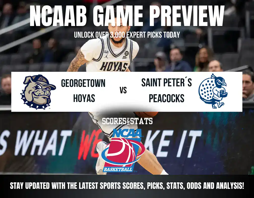 Georgetown Hoyas vs Saint Peter’s Peacocks NCAA Basketball preview, non-conference matchup at McDonough Arena.