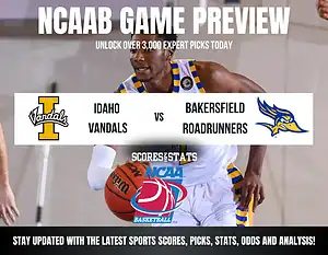 Idaho Vandals vs Bakersfield Roadrunners betting preview with odds, predictions, and best bets.