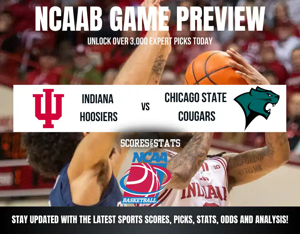 Indiana Hoosiers vs Chicago State Cougars betting preview with odds, predictions, and best bets.