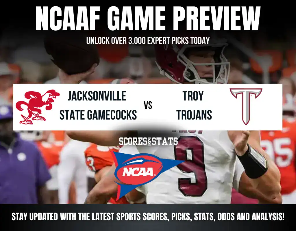 NCAAF 8 Salute to Veterans Bowl betting preview featuring Jacksonville State Gamecocks vs Troy Trojans with odds and predictions.