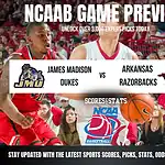 Home 25 James Madison Dukes vs Arkansas Razorbacks betting preview with odds, predictions, and best bets.