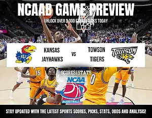 Kansas Jayhawks vs Towson Tigers NCAA Basketball preview, non-conference matchup at Allen Fieldhouse.