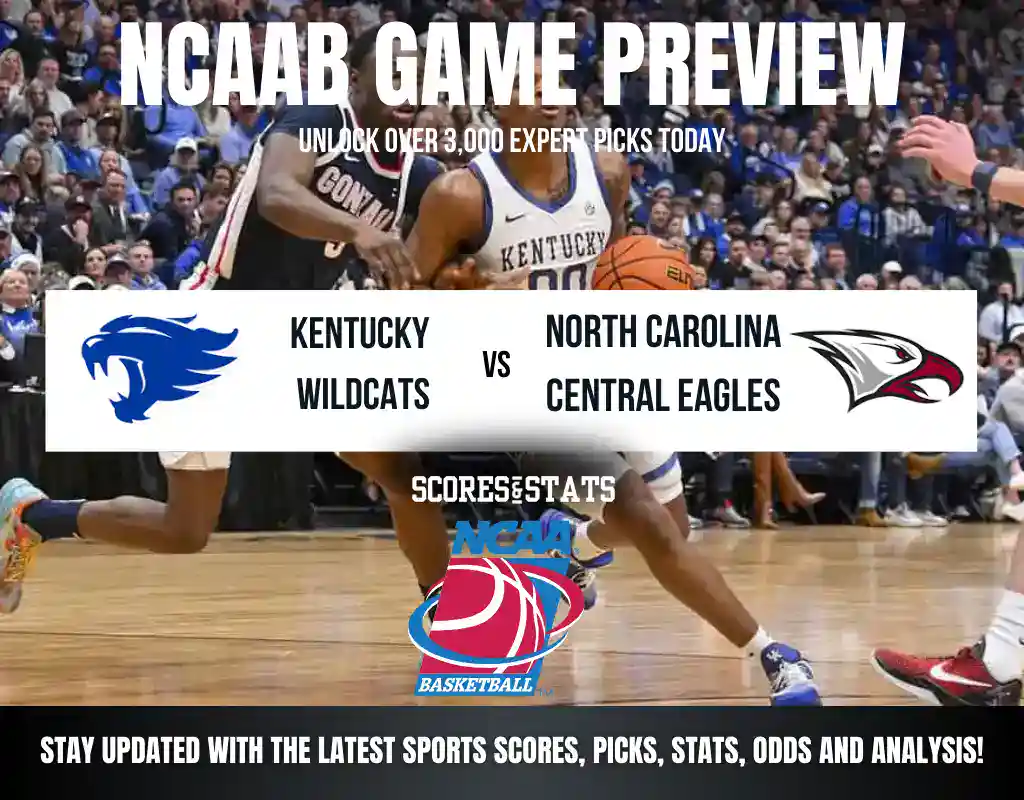 Kentucky Wildcats vs North Carolina Central Eagles NCAA Basketball preview, non-conference matchup in Lexington.