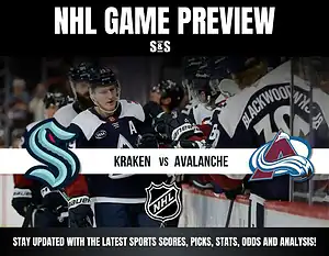 NHL game preview featuring Sharks vs Flames, with team logos and details encouraging fans to stay updated on scores and analysis.