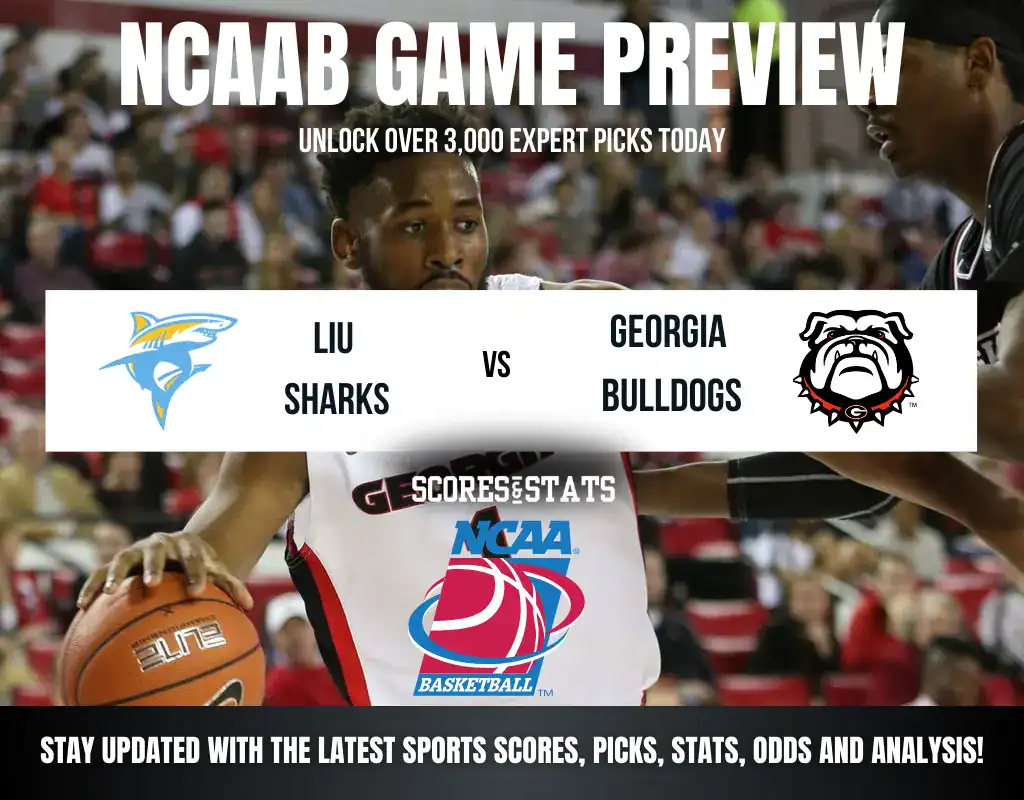 LIU Sharks vs Georgia Bulldogs betting preview with odds, predictions, and best bets.