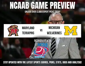Maryland Terrapins vs Michigan Wolverines NCAA Basketball preview, Big Ten matchup in College Park.