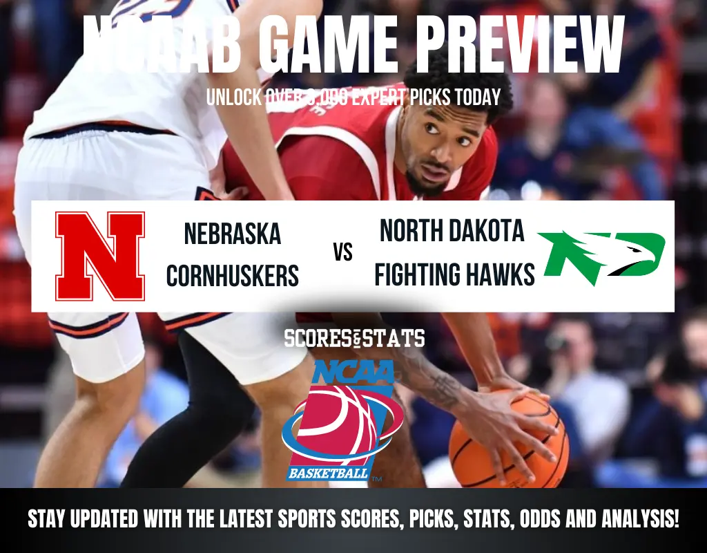 Nebraska Cornhuskers vs North Dakota Fighting Hawks betting preview with odds, predictions, and best bets.