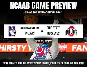 Northwestern Wildcats vs Ohio State Buckeyes NCAA Basketball preview, Big Ten matchup in Evanston.