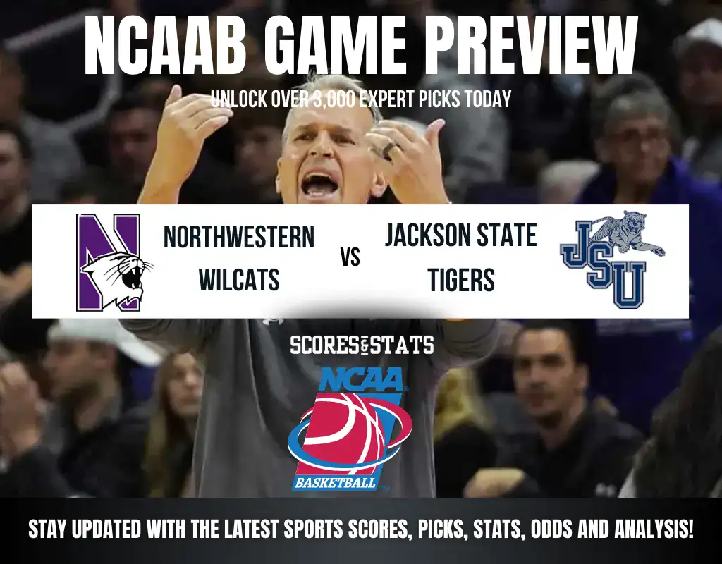 Previews 7 Northwestern Wildcats vs Jackson State Tigers NCAA Basketball preview, non-conference matchup in Evanston.