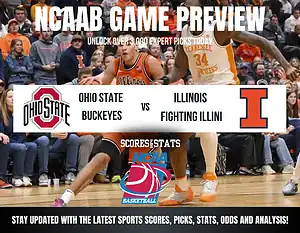 Ohio State Buckeyes vs Illinois Fighting Illini NCAA Basketball preview, Big Ten matchup in Columbus.