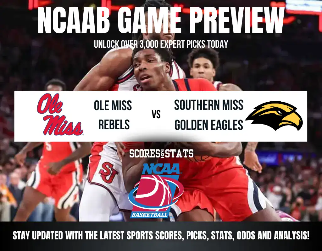 Ole Miss Rebels vs Southern Miss Golden Eagles NCAA Basketball preview, neutral-site matchup in Biloxi.