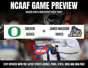 College Football Playoff betting preview featuring Oregon Ducks vs James Madison Dukes with odds and predictions.