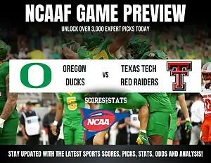 Orange Bowl CFP betting preview featuring Oregon Ducks vs Texas Tech Red Raiders with odds and predictions.
