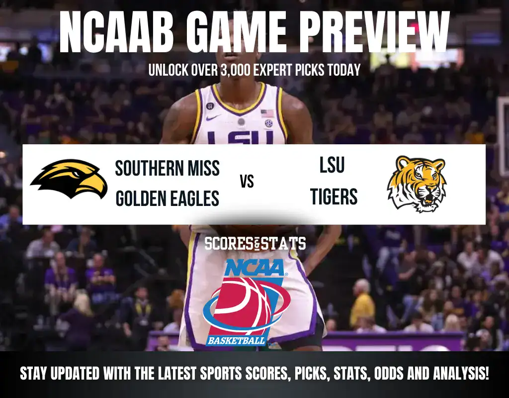 Previews 8 Southern Miss Golden Eagles vs LSU Tigers betting preview with odds, predictions, and best bets.