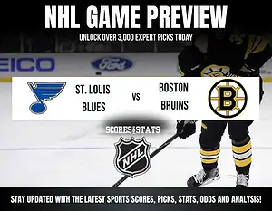 St. Louis Blues vs Boston Bruins NHL preview, regular-season matchup in St. Louis.