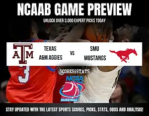 Texas A&M Aggies vs SMU Mustangs NCAA Basketball preview, non-conference matchup at College Park Center in Arlington.