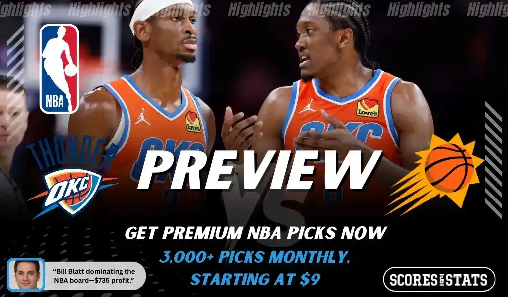 Oklahoma City Thunder players discussing during a game against the Phoenix Suns, NBA matchup preview for December 10, 2025