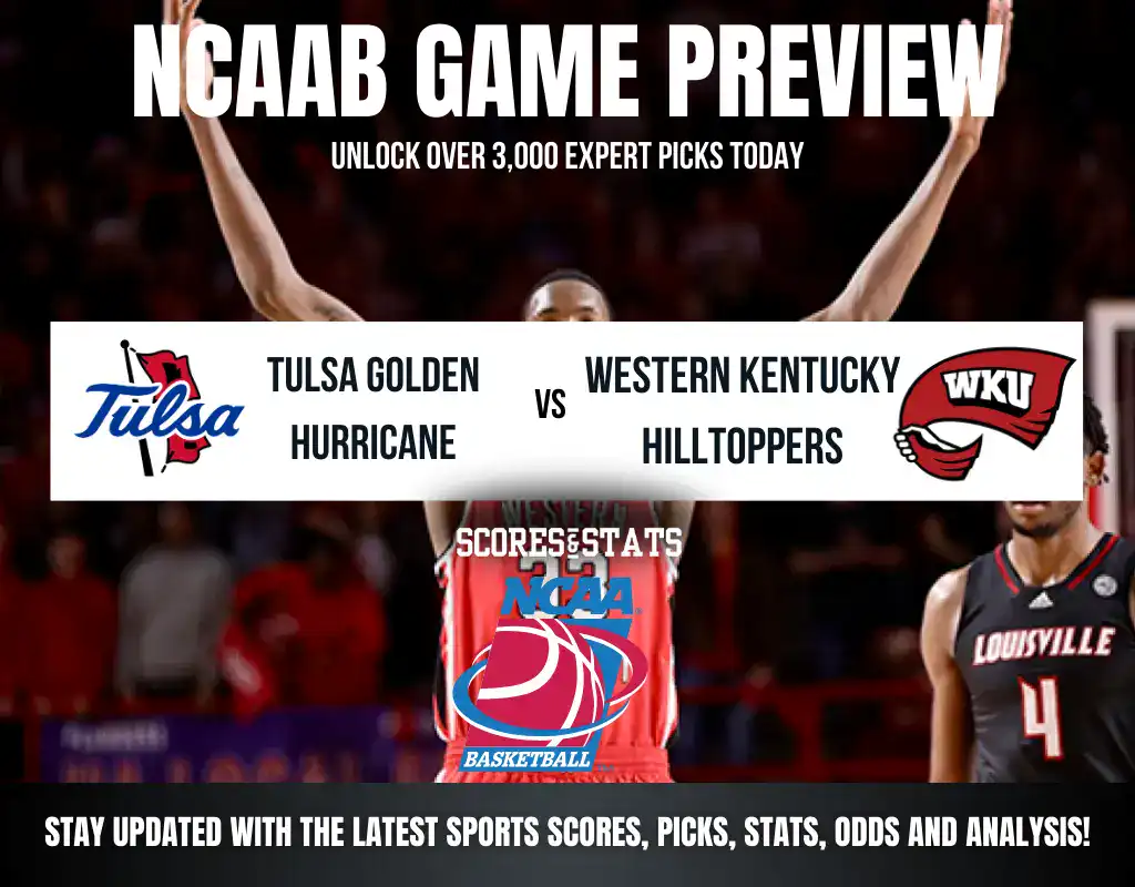 NCAAB 6 Tulsa Golden Hurricane vs Western Kentucky Hilltoppers betting preview with odds, predictions, and best bets.