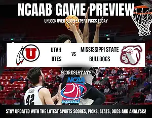 Utah Utes vs Mississippi State Bulldogs NCAA Basketball preview, non-conference matchup in Salt Lake City.
