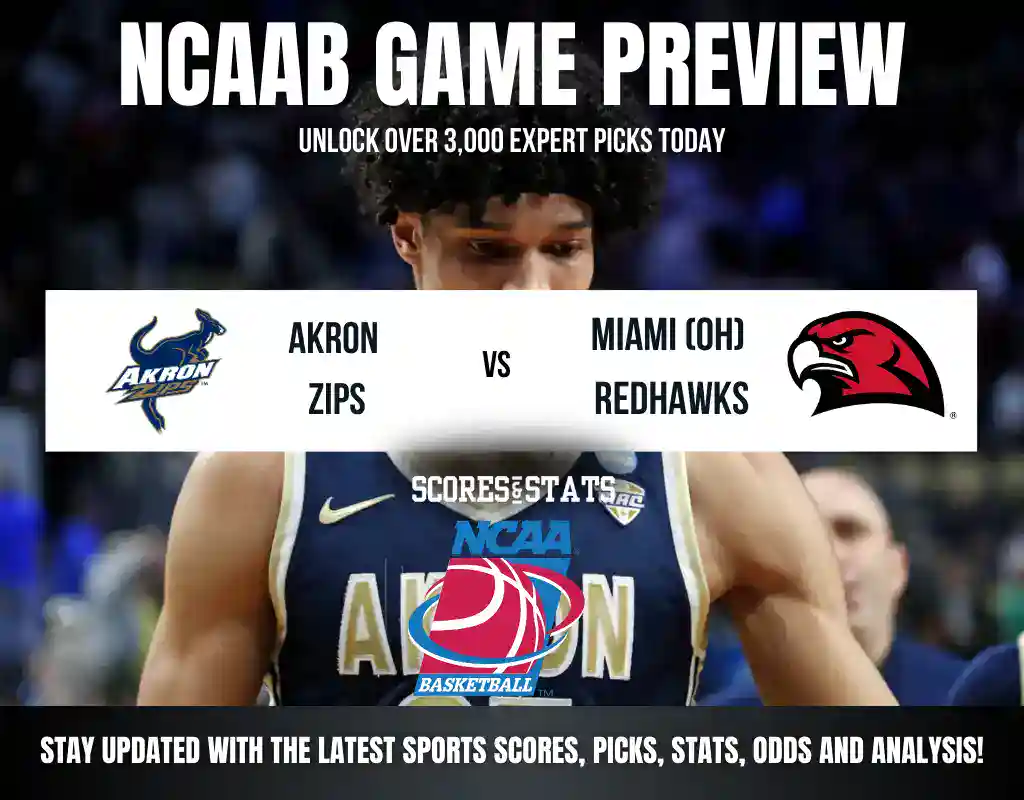 Akron Zips vs Miami (OH) RedHawks betting preview with odds, predictions, and best bets.