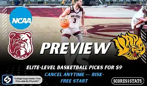 Alabama A&M Bulldogs vs Arkansas Pine Bluff Golden Lions NCAA basketball preview graphic with a player dribbling and team logos