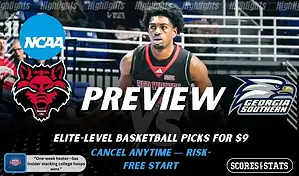 Arkansas State Red Wolves vs Georgia Southern Eagles college basketball preview graphic with team logos and “Preview” text for January 22 2026