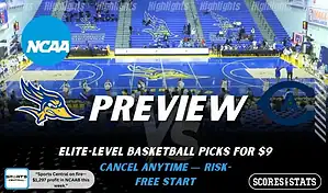 Bakersfield Roadrunners vs UC Davis Aggies preview graphic with both team logos, “Picks and Predictions” label, and Bakersfield Roadrunners basketball action background (January 31, 2026).