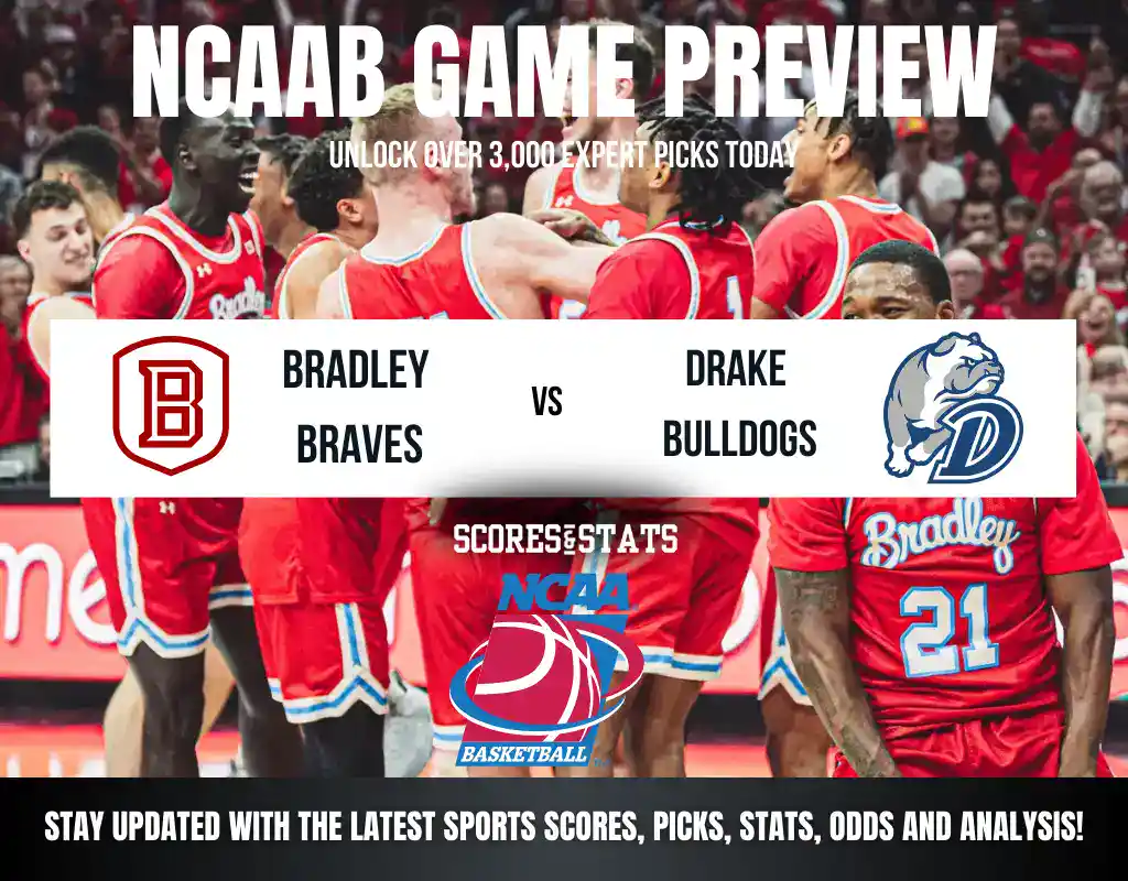 Bradley Braves vs Drake Bulldogs betting preview with odds, predictions, and best bets.
