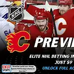 Calgary Flames vs Anaheim Ducks preview graphic with team logos and NHL branding promoting picks and betting insight for January 25 2026
