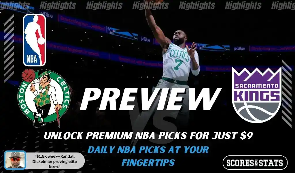 NBA preview graphic for Boston Celtics vs Sacramento Kings on January 30 2026